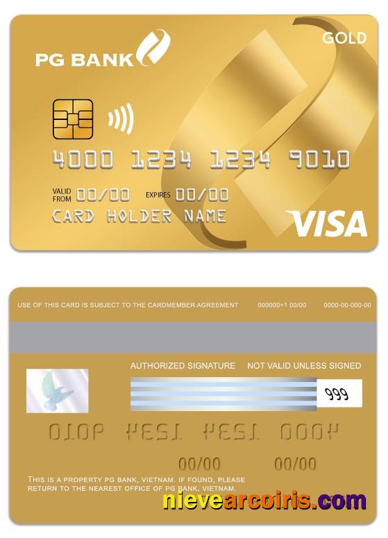Vietnam PG Bank visa credit gold card